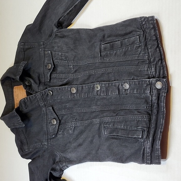 Garage Black Denim Jean Jacket Size XS/TP - Picture 7 of 8